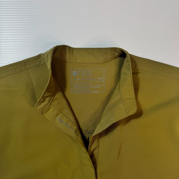FIGS Rafaela Oversized Scrub Top Martini Olive Green Women’s XXS Rare Retired - Picture 4 of 11